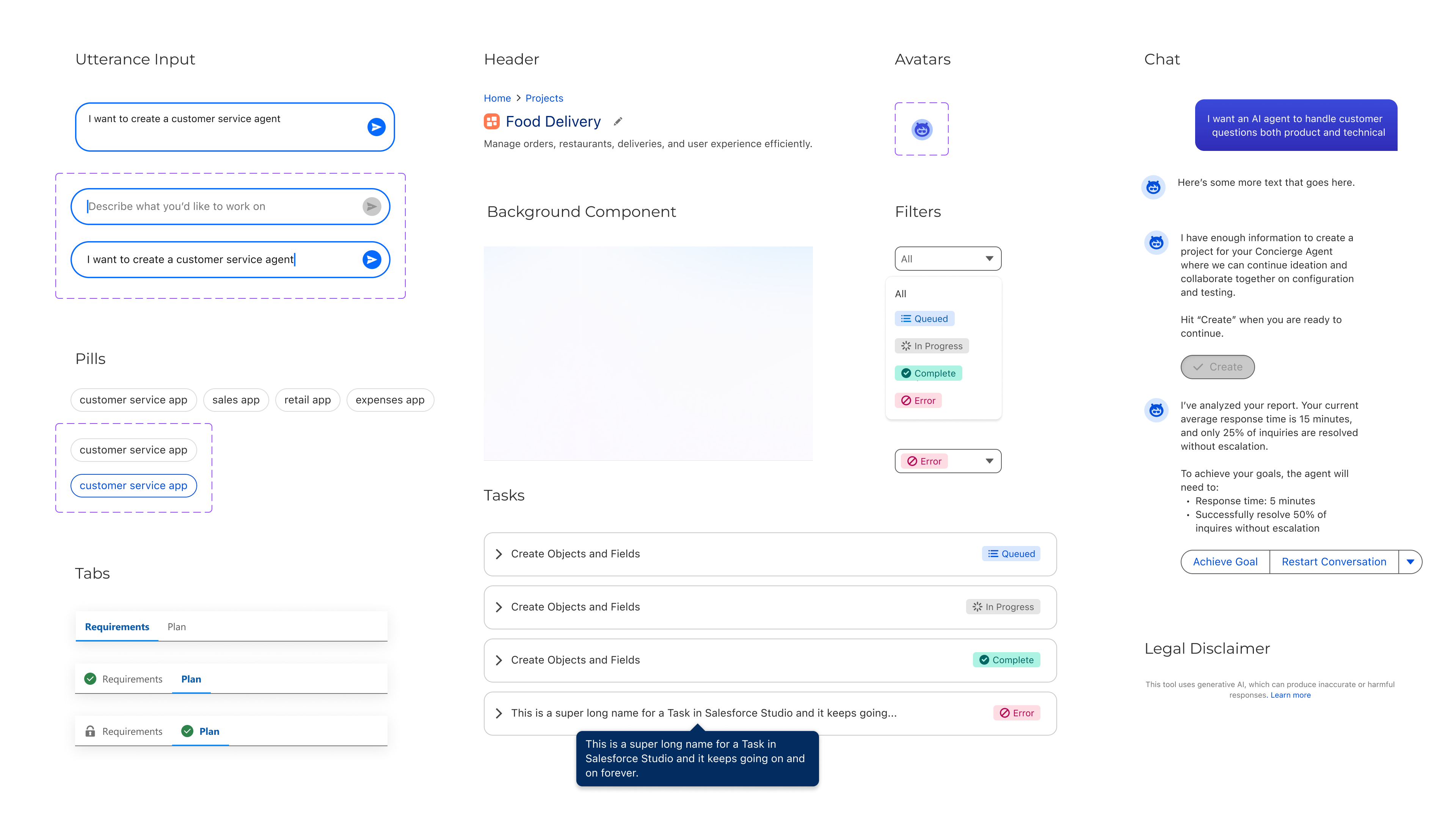 Component documentation
